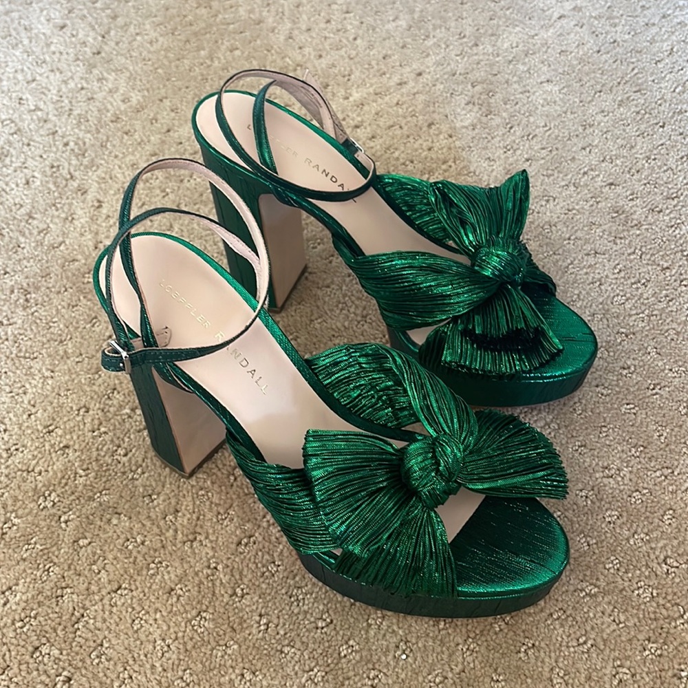 Loeffler Randall Natalia Emerald Platform Bow Heel